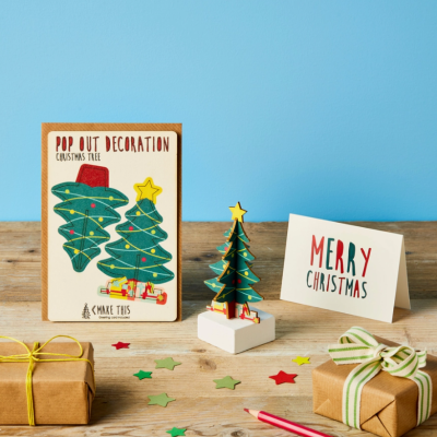 POP OUT STANDING CHRISTMAS TREE CHRISTMAS CARD