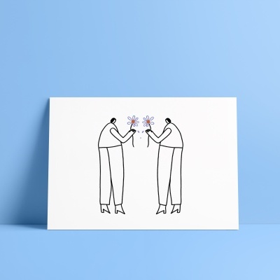 ILUSTRAÇÃO "FLOWER HUG" RUBEN RAMIRES