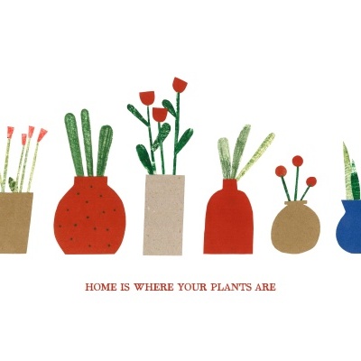 ILUSTRAÇÃO "HOME IS WHERE PLANTAS ARE II" FEDERICA PAVAN