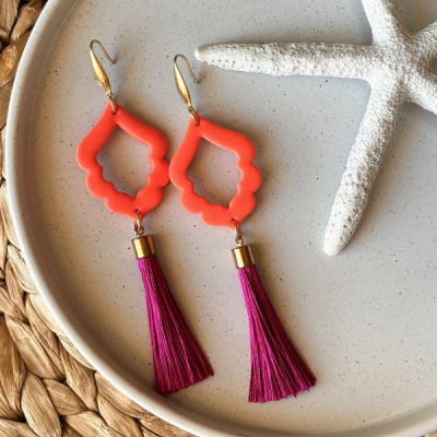 BRINCOS 18K DOURADOS "CORAL CRUSH" DUESTELLE ITALIA