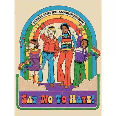 TELA IMPRESSA 60X80 "SAY NO TO HATE" PYRAMID INTERNATIONAL