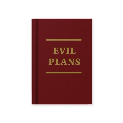 "EVIL PLANS" FABRIC HARDBACK NOTEBOOK (A7) - OHH DEER