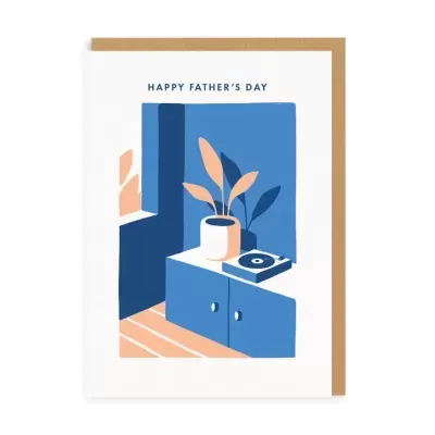 POSTAL "FATHER'S DAY - RECORD PLAYER" OHH DEER