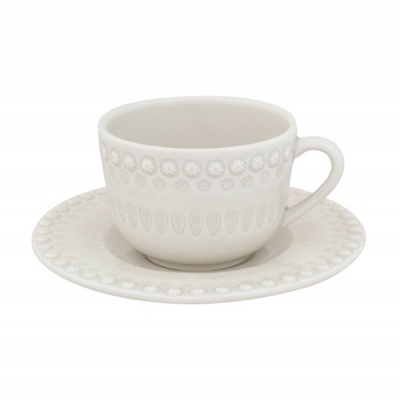 CHÁVENA CHÁ C/ PIRES CINZA AREIA FANTASIA BORDALLO PINHEIRO