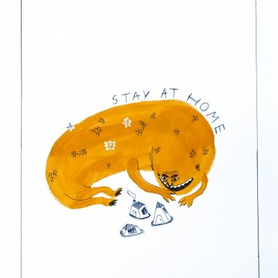 EXPOSIÇÃO "VAI FICAR TUDO BEM" - "MONSTRO AMARELO" DE SARA GONÇALVES