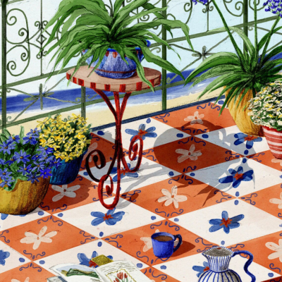 ILUSTRAÇÃO "BALCONY VIEW" EVA HALFERS