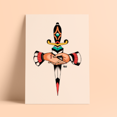 ILUSTRAÇÃO "TRUST" ZEROS TATTOO