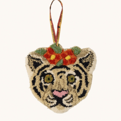Floral White Tiger Gift Hanger Doing Goods