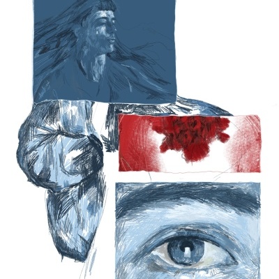 ILUSTRAÇÃO AZUL "EM PARTES" ANA LUÍSA ALMEIDA