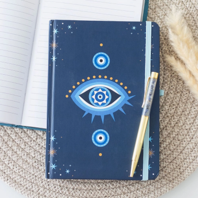 CADERNO A5 "ALL SEEING EYE" COM CANETA CRYSTAL CHIP SOMETHING DIFFERENT
