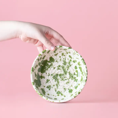 TAÇA RALADOR "MUSGO - BRANCO E VERDE - MÉDIO" ALFAR TIERRA COCIDA