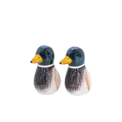 SALT & PEPPER SHAKERS "MALLARD DUCK" SASS & BELLE