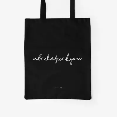 TOTE BAG ABCDEFUCKYOU TYPEALIVE