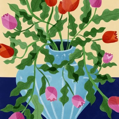 ILUSTRAÇÃO "DUTCH TULIPS" EVA HALFERS