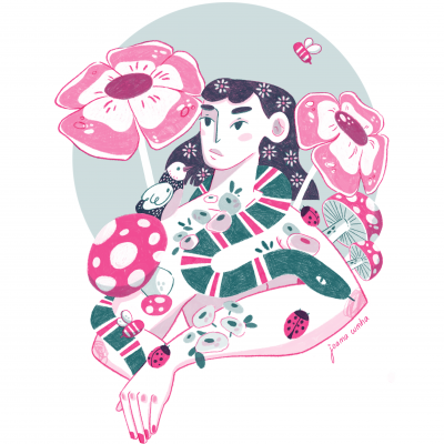 RISOGRAFIA "LEVA-ME PARA UM NOVO COMEÇO" JOANA CUNHA