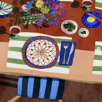 ILUSTRAÇÃO "DINNER TABLE" EVA HALFERS