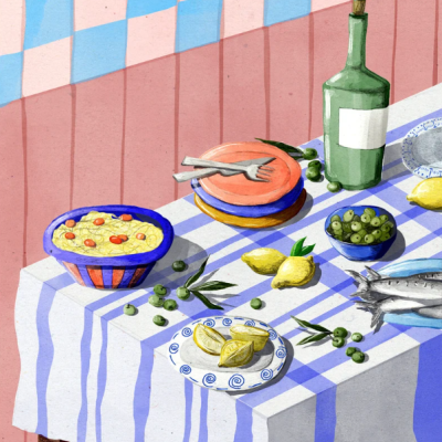 ILUSTRAÇÃO "PINK TAPAS" EVA HALFERS