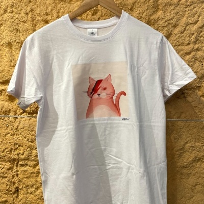 T-SHIRT "DAVID MEOWIE" SARA FELGUEIRAS