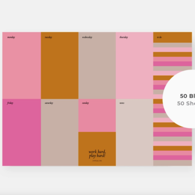 WEEKLY PLANNER "WORK HARD" TYPEALIVE