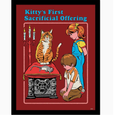 POSTER 30x40 COM MOLDURA "KITTY'S FIRST" PYRAMID INTERNATIONAL