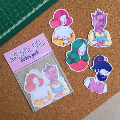 PACK AUTOCOLANTES "AWESOME GIRLS" CARINA MONSO