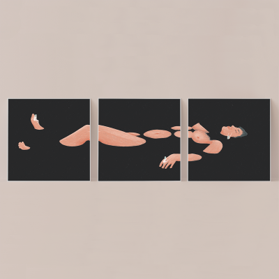 CONJUNTO DE 3 ILUSTRAÇÕES "IR AO FUNDO" JOANA MUNDANA