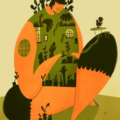 ILUSTRAÇÃO "EM CASA" INA GOUVEIA