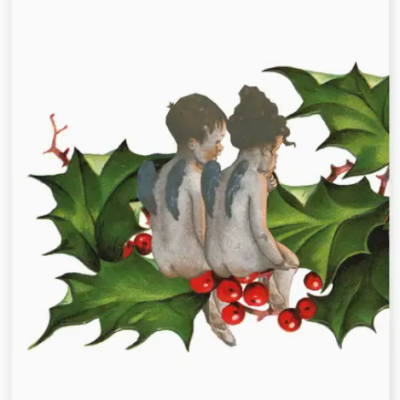 POSTAL "ANJOS DE NATAL EM RAMO" LYLIES