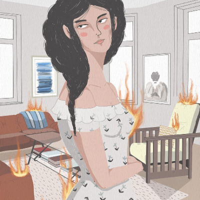 POSTAL "WAIT IN THE FIRE" BÁRBARA AMARAL