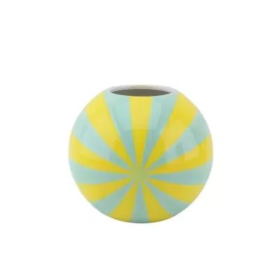 FLOWER VASE- SWIRL LARGE- YELLOW/MINT - HOUSE VITAMIN