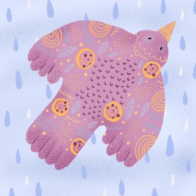 ILUSTRAÇÃO "PINK BIRD" DE DIANA COSTA