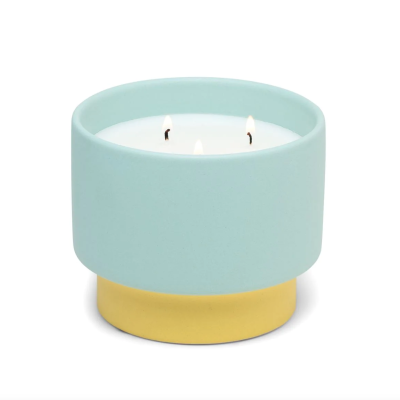COLOUR BLOCK CERAMIC CANDLE 453G - MINT - MINTY VERDE DESIGNWORKS COLLECTIVE