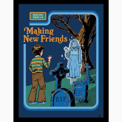POSTER 30x40 COM MOLDURA "MAKING NEW FRIENDS" PYRAMID INTERNATIONAL