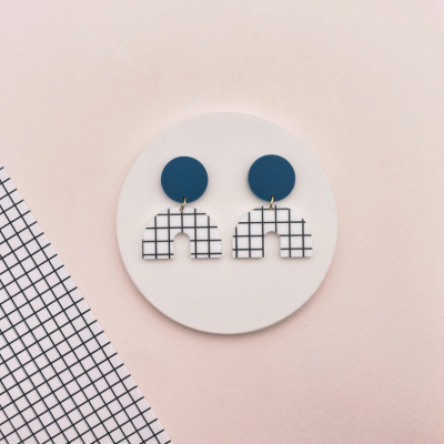 BRINCOS LOUISETTE BLEU STUDIO ANNETTE