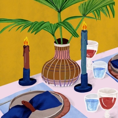 ILUSTRAÇÃO  "RED WINE" EVA HALFERS