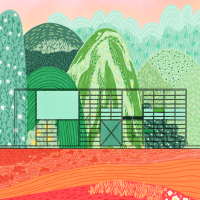 ILUSTRAÇÃO "CASE STUDY HOUSE N8" KIKA