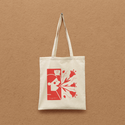 TOTE BAG "UMA BOCA ARDENDO EM CRAVOS" MARGARIDA SAMPAIO