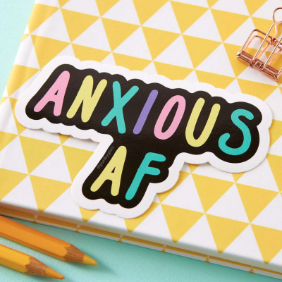 Anxious AF Large Vinyl Sticker