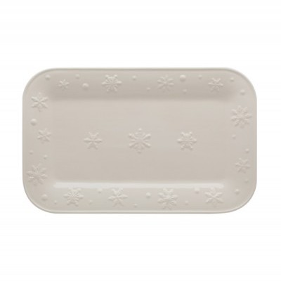 TRAVESSA 34,5 CREME SNOWFLAKES BORDALLO PINHEIRO