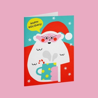 POSTAL "HAPPY HOLIDAYS" MARGARIDA SAMPAIO