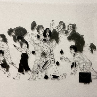 ILUSTRAÇÃO “CARTAZ I - PARASITE ” BITE THE NAIL