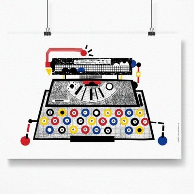 ILUSTRAÇÃO "MÁQUINA DE ESCREVER VII" BÁRBARA R.