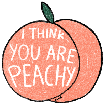 AUTOCOLANTE "I THINK YOU ARE PEACHY" KIKA