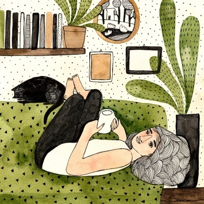 ILUSTRAÇÃO PESSOAL 135 "TIME TO RELAX" MIRJAM SIIM