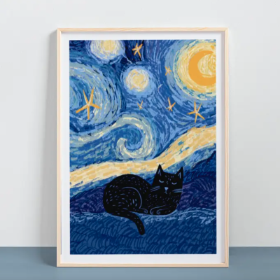 ILUSTRAÇÃO A4 "Starry Night" NIASKI