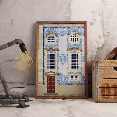 POSTER "FACHADA EM AZULEJO DA IGREJA DO CARMO" 100% PORTUGAL