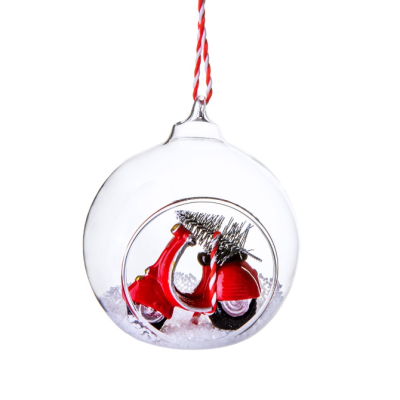 ENFEITE DE NATAL "COMING HOME FOR XMAS SCOOTER OPEN BAUBLE" SASS & BELLE