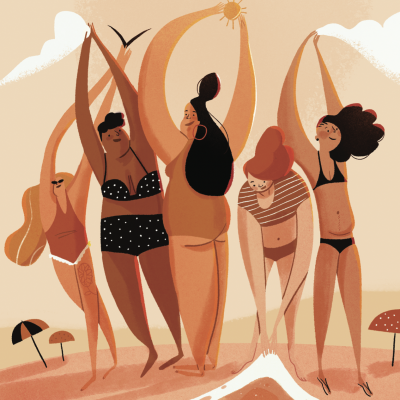 ILUSTRAÇÃO "CORPOS DE VERÃO" INA GOUVEIA