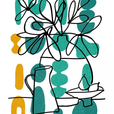 ILUSTRAÇÃO "FLOWER POT GREEN" TERESA REGO