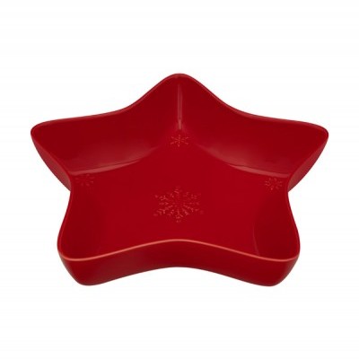 TAÇA ESTRELA 37 VERMELHO SNOWFLAKES BORDALLO PINHEIRO
